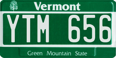 VT license plate YTM656