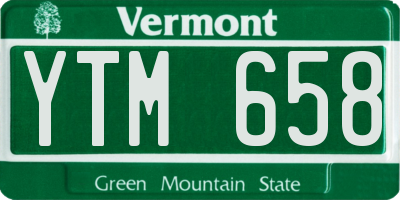 VT license plate YTM658