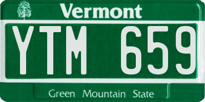 VT license plate YTM659