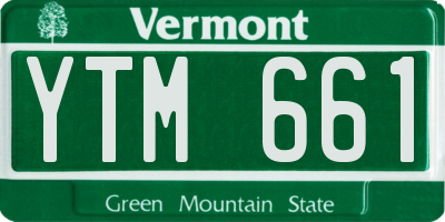 VT license plate YTM661
