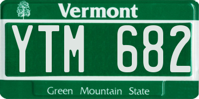 VT license plate YTM682