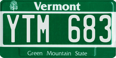 VT license plate YTM683