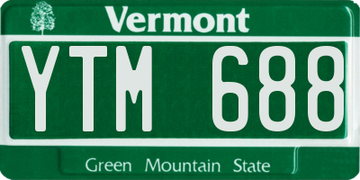 VT license plate YTM688