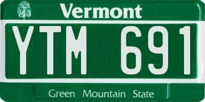 VT license plate YTM691