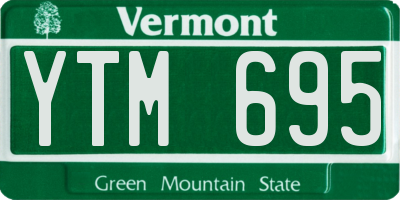 VT license plate YTM695