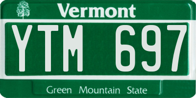 VT license plate YTM697