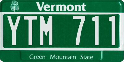 VT license plate YTM711