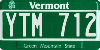VT license plate YTM712