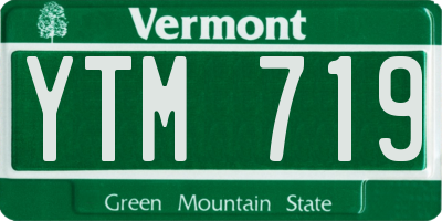 VT license plate YTM719