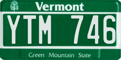 VT license plate YTM746