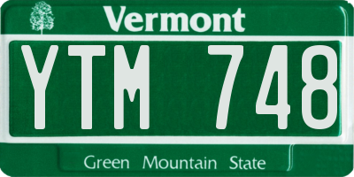 VT license plate YTM748