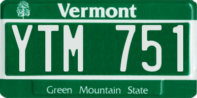 VT license plate YTM751