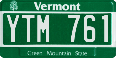 VT license plate YTM761