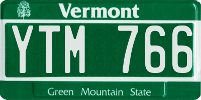 VT license plate YTM766