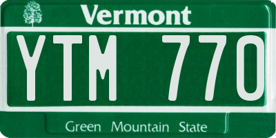 VT license plate YTM770