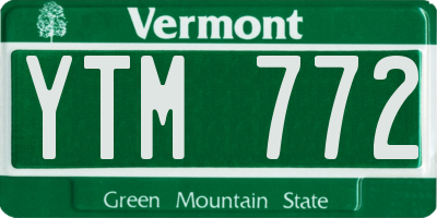 VT license plate YTM772