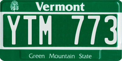 VT license plate YTM773
