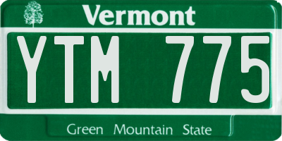 VT license plate YTM775