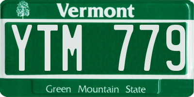 VT license plate YTM779