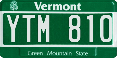 VT license plate YTM810