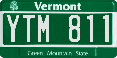 VT license plate YTM811
