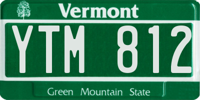 VT license plate YTM812