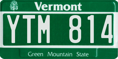 VT license plate YTM814