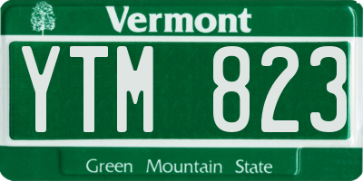 VT license plate YTM823