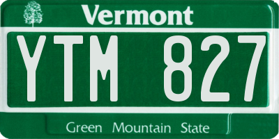 VT license plate YTM827