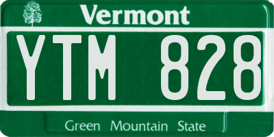 VT license plate YTM828