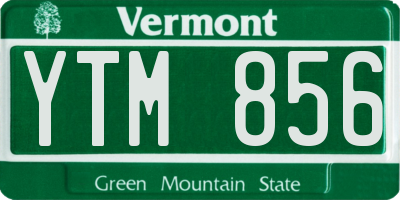 VT license plate YTM856