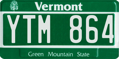 VT license plate YTM864