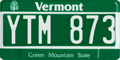 VT license plate YTM873