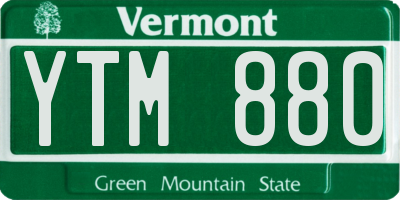 VT license plate YTM880