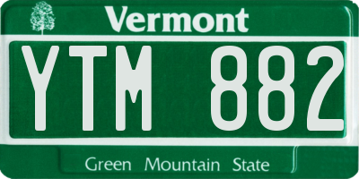 VT license plate YTM882