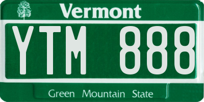 VT license plate YTM888