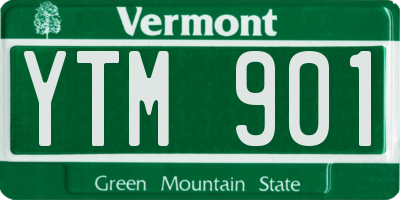 VT license plate YTM901