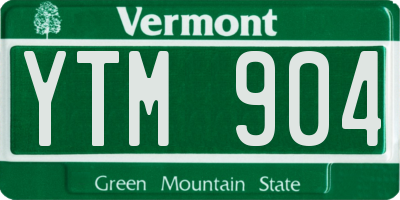 VT license plate YTM904