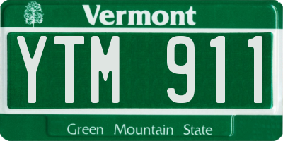 VT license plate YTM911