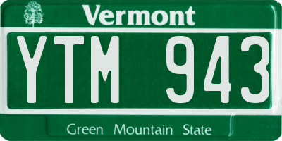 VT license plate YTM943