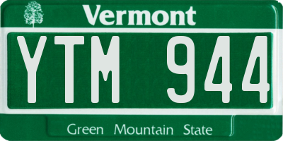 VT license plate YTM944