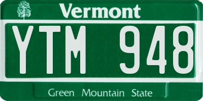 VT license plate YTM948