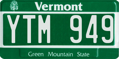 VT license plate YTM949