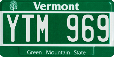 VT license plate YTM969
