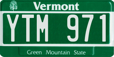 VT license plate YTM971