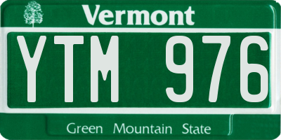 VT license plate YTM976