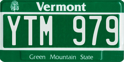 VT license plate YTM979