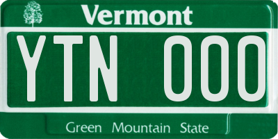 VT license plate YTN000