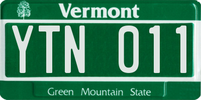 VT license plate YTN011