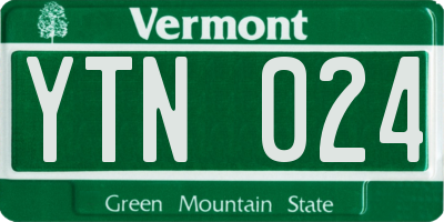 VT license plate YTN024